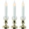 Northlight Set of 3 White LED C5 Flickering Window Christmas Candle Lamps with Timer 8.5"